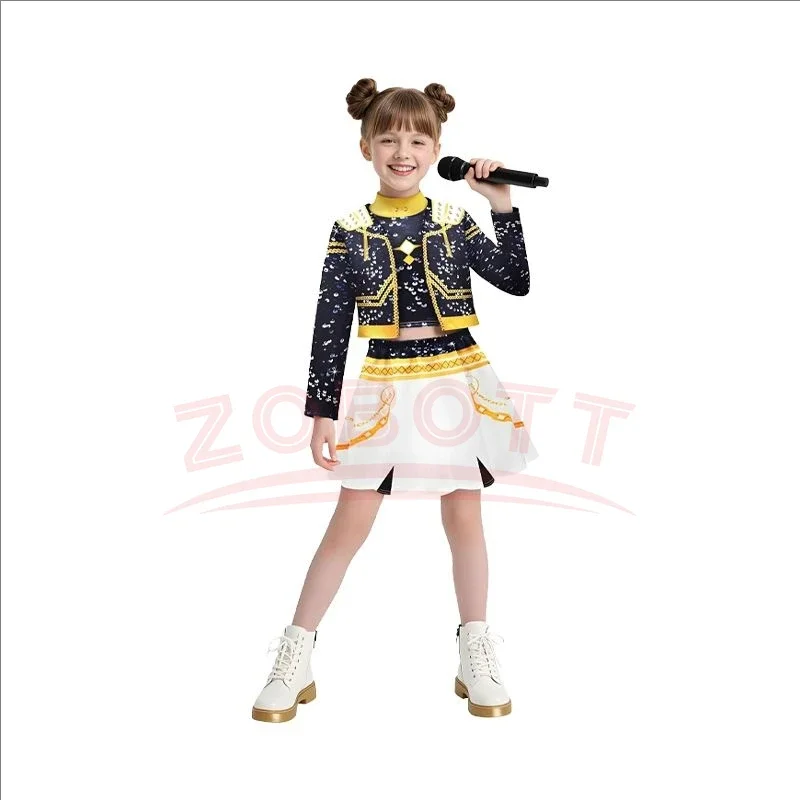 الفتيات Kpop رومي زوي ميرا شيطان الصيادين جينو تأثيري حلي تمويه للطفل ملابس مطبوعة لعب الأدوار هالوين كرنفال البدلة