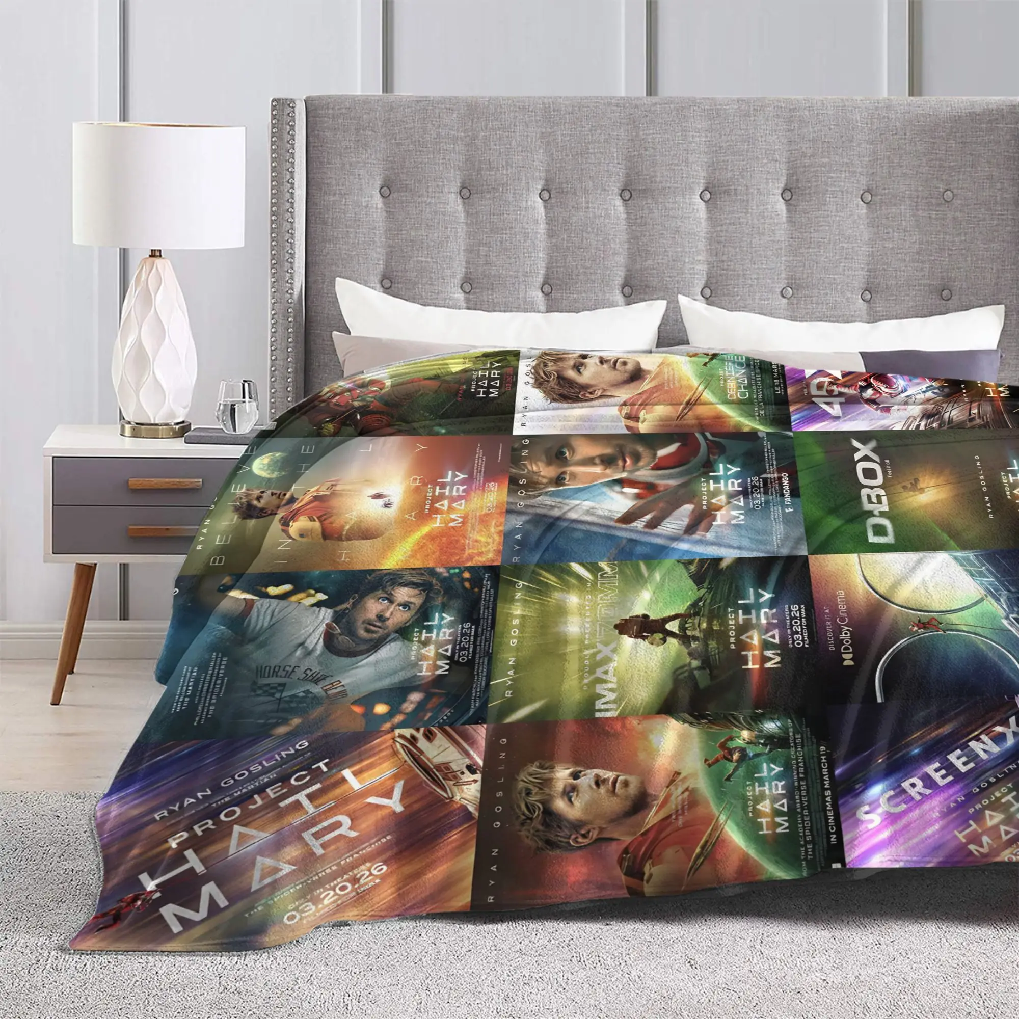 Project Hail Mary Blankets 2026 Sci-Fi Movie Flannel Throw Blankets Bed Sofa Printed Ultra-Soft Warm Bedspreads
