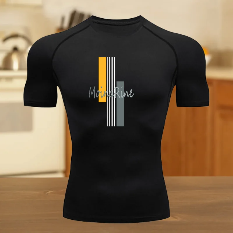 

Clothing Fitness Compression Running T-Shirt for Men Tops Bat Summer T-Shirts Men Quick-Drying Gym Sportswear Jersey Tees for