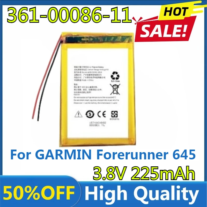 

High Quality Replaceable 225mAh 361-00086-11 Battery for GARMIN Forerunner 645 245 Music Forerunner 645 645M GPS Sports Watch