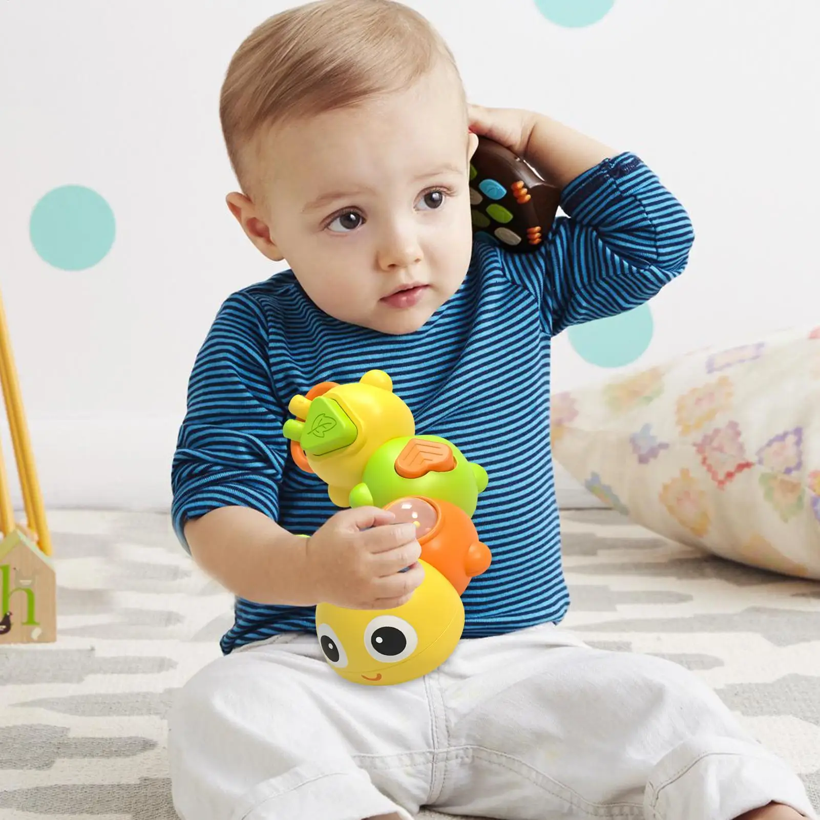Caterpillar brinquedos dos desenhos animados agarrando chocalho sensorial desenvolvimento crianças brinquedo para calmar habilidades motoras finas menina chuveiro crianças