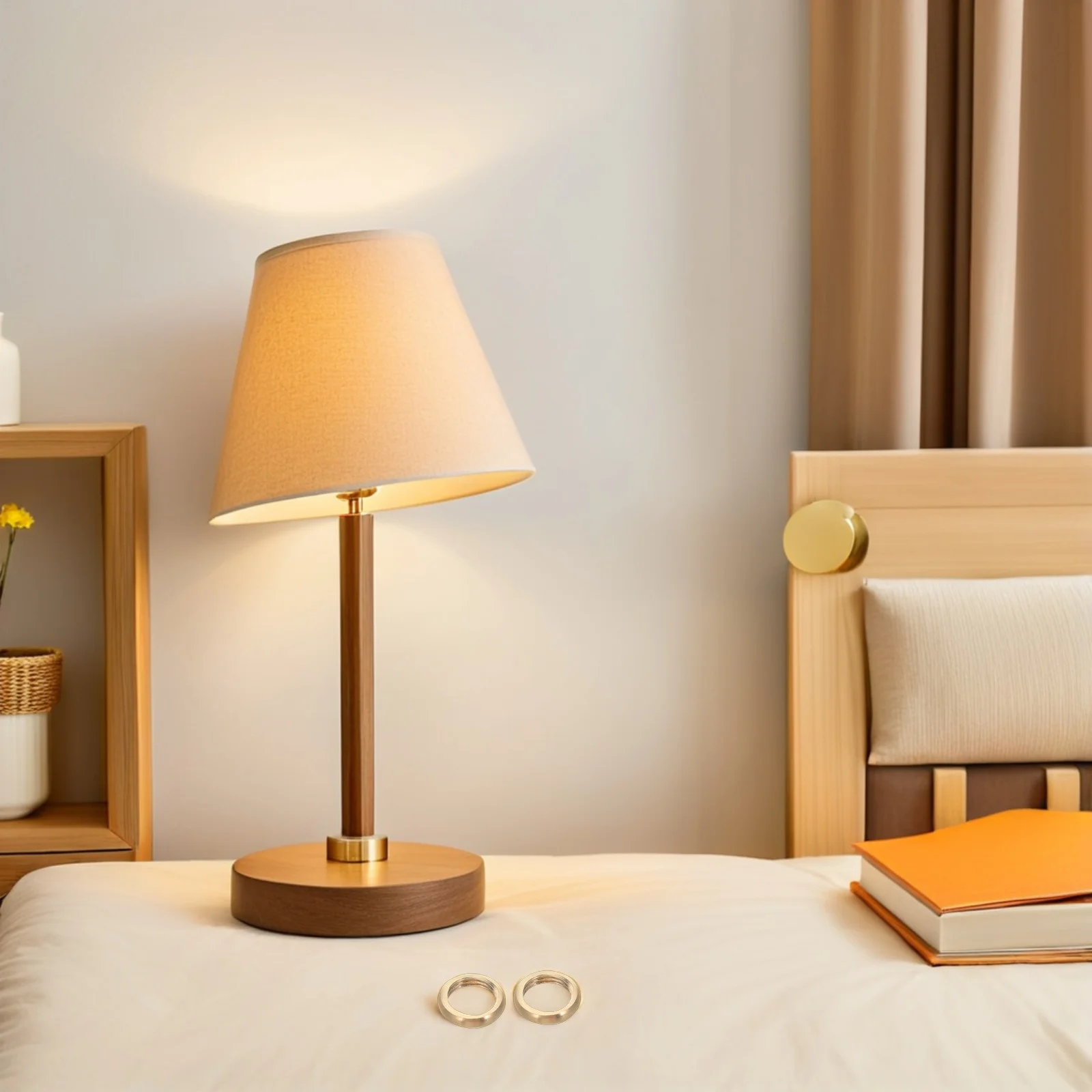 

20Pcs Brass Washers M10 Internal Thread Nuts Fine Threaded Solid Brass Locknuts for Lamp Repair Parts Lighting Fixture Stability