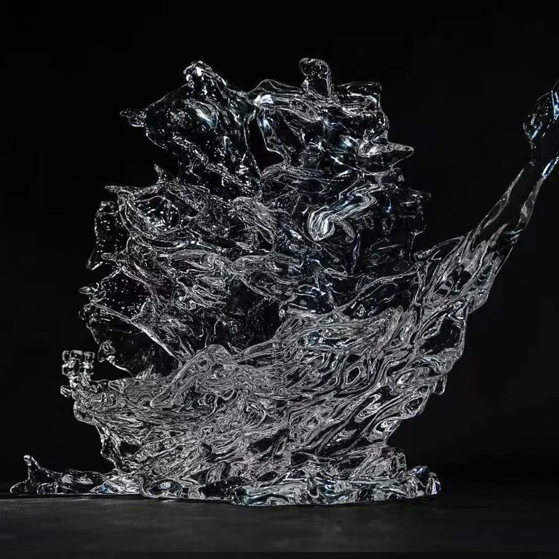 Sculpture synthetic crystal, handmade master crafts villa, entrance tea room design ornaments