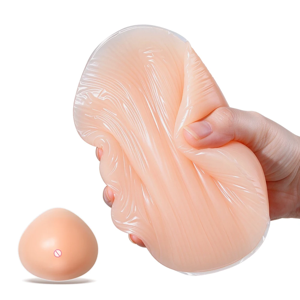 Mastectomy Post-Surgery Ultra-Soft Silicone Fake Breast Bra Pad Triangle Fake Boob Enhancement Inserts Prosthesis