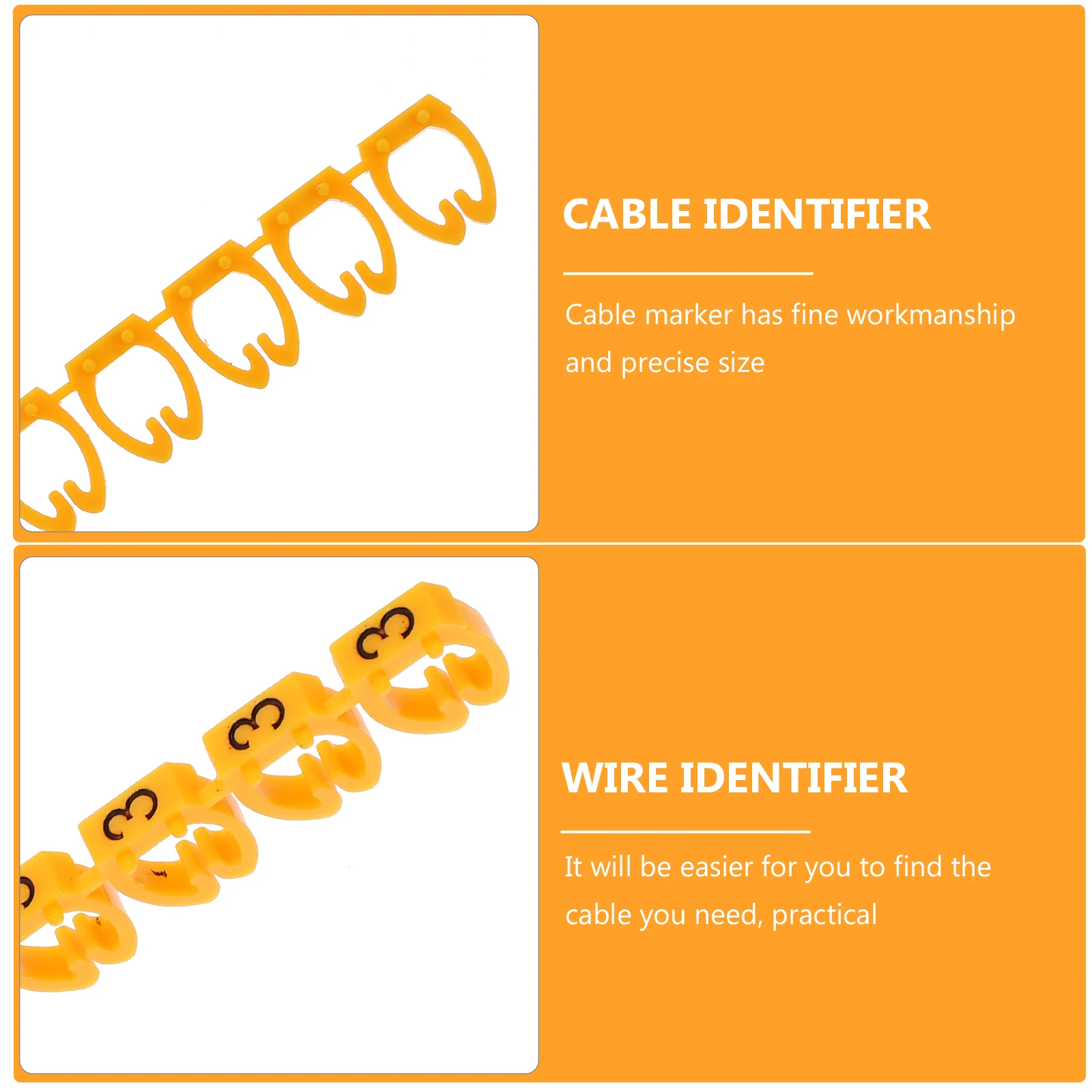 

100pcs Number 9 Colored Labels for 2.5mm Wires Markers Clip Cable Identifier on Cable Markers Wire Identifier Tags