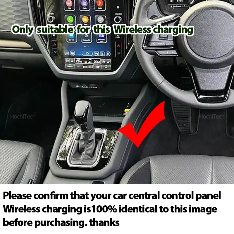 Wireless Charging Pad Phone Non-slip Quick Charger Mat Cover  for Subaru Forester 2025 Central Control Fast Charger Mat