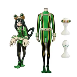 My Hero Academia Tsuyu Asui Hero Costume Cosplay Set completo Boku no Hero Academia Tsuyu body Cosplay Custom Made