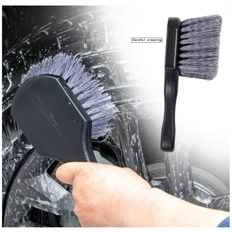 Car tire rim cleaning brush, detail brush, towel, universal wheel and tire cleaning accessories