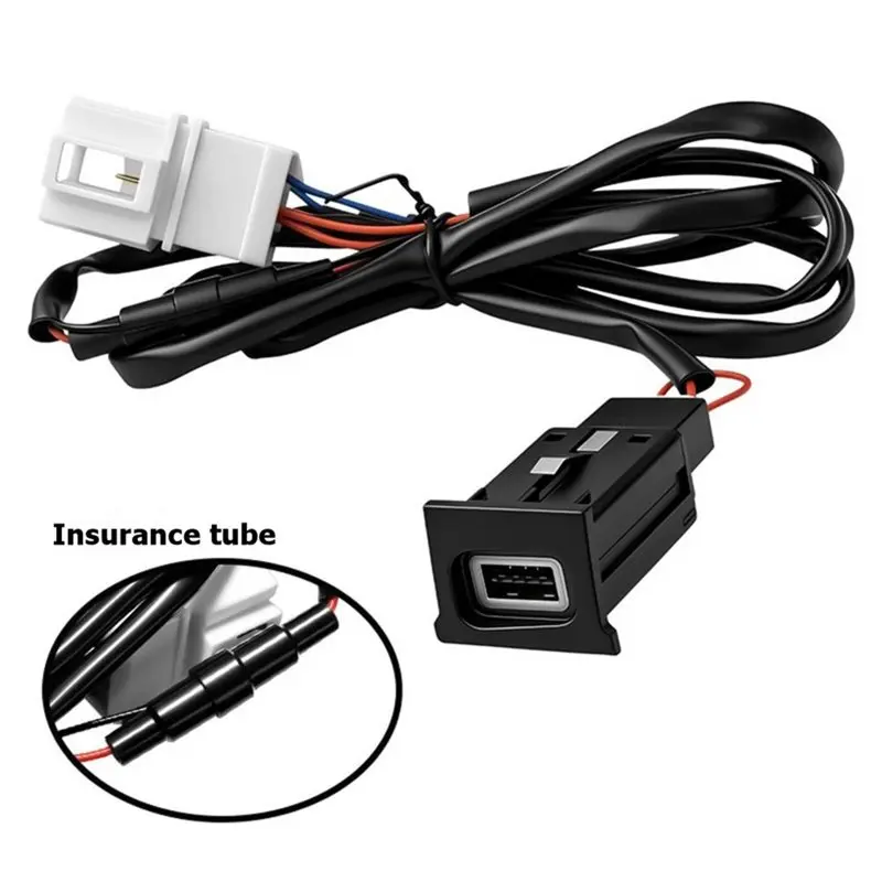 B04C-Phone Outlet Power For VW Passat 2011-2015 Car Fast Charging Port Adapter Cable 80Cm PD Car TYPE-C Socket
