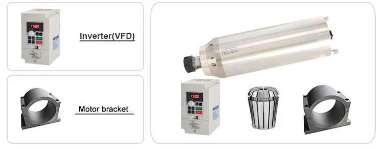

High precision 140mm water cooled shaft motor 9kw 380V 18000/21000rpm PCB drilling shaft motor