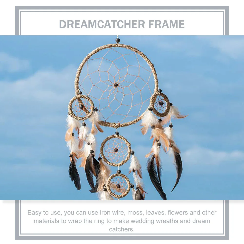 

5Pcs Metal Dreamcatcher Circle High Quality Iron Frames for DIY Wreath Hoops Garland Floral Decoration Making Accessories