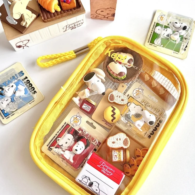 Genuíno bandai gashapon cápsula brinquedo anime snoopy mini fiugre 75th aniversário edição modelo em miniatura brinquedos saco pingente presentes