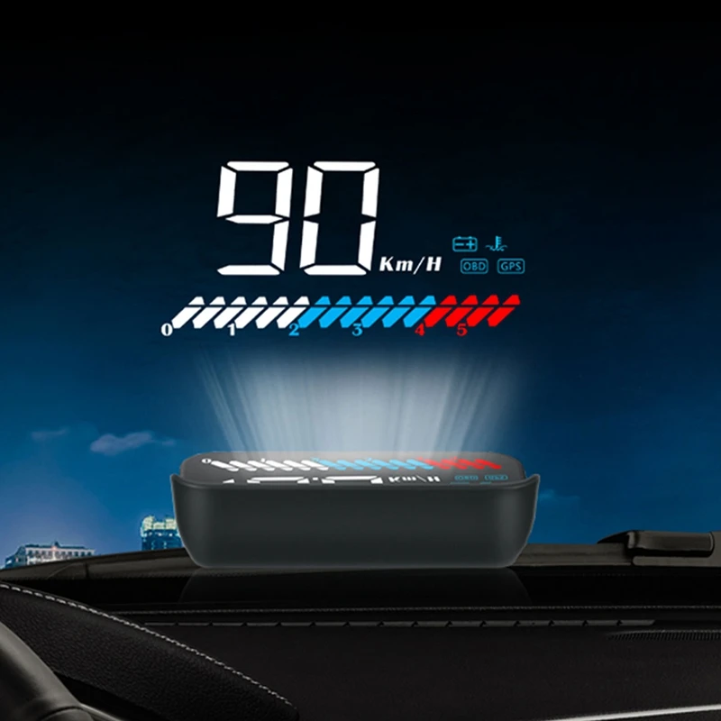 M7 GPS HUD Car OBD2 Head Up Display Speed Display OBD On-Board Computer Overspeed Warning