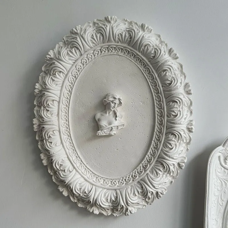 Wall decorative painting living room bedroom relief sculpture figure plaster ornament