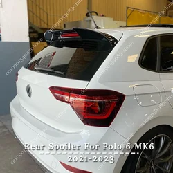 GTI Style Tail Wing Spoiler For Volkswagen Polo 6 MK6 2018-2021 2022-2025 Car Rear Roof Window Trunk Wings Lip Splitter Bodykits