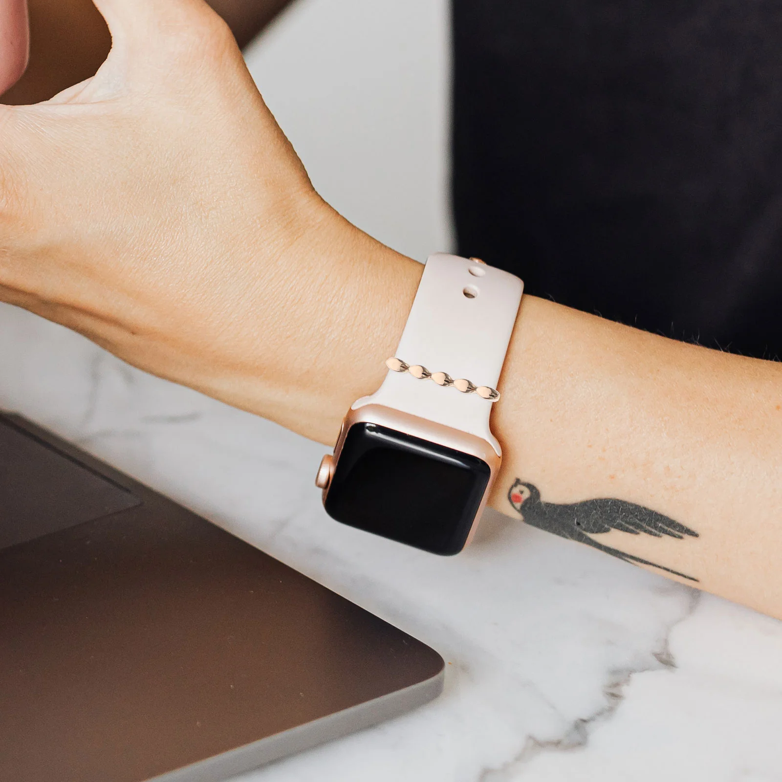 2 Pcs Watch Strap Decorative Ring Delicate Charm Exquisite Watchstrap Band Accessory Supply Women's