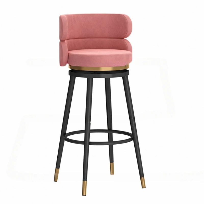 Modern Home Bar Chair com encosto, Banquinho de cozinha, Cadeiras de barbearia, Cadeiras de salão, Leve, Luxo, Design de beleza, Nórdico