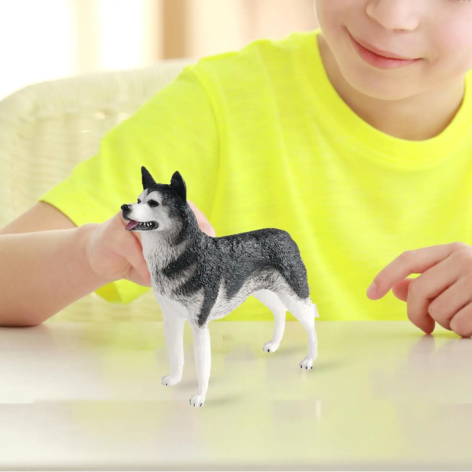 Realistic Dog Figure Toys Decorative Educational Toys Home Decor Husky Figure Animal Toys for Easter Theme Party Gift Kids