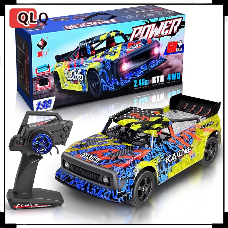 سيارة مسطحة كهربائية ذات دفع رباعي بمقياس 1:12 لعبة تحكم عن بعد بدون فرش للأطفال مع سرعة عالية 60 كم/ساعة وصلت حديثًا