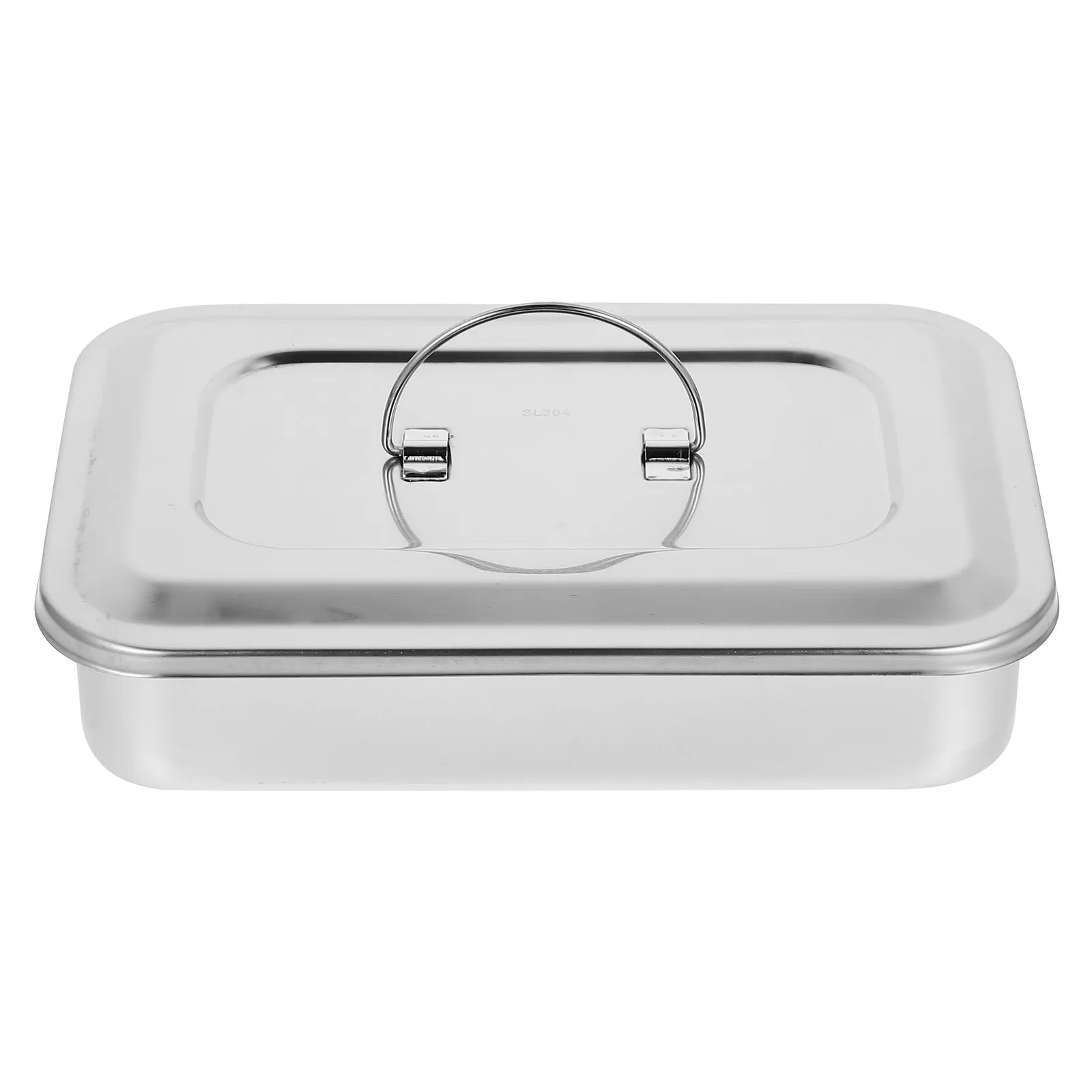 

Premium Stainless Steel Surgical Instrument Tray Sterilization Box with Lid for Dental Procedures Lab Science and Tattoo Studios