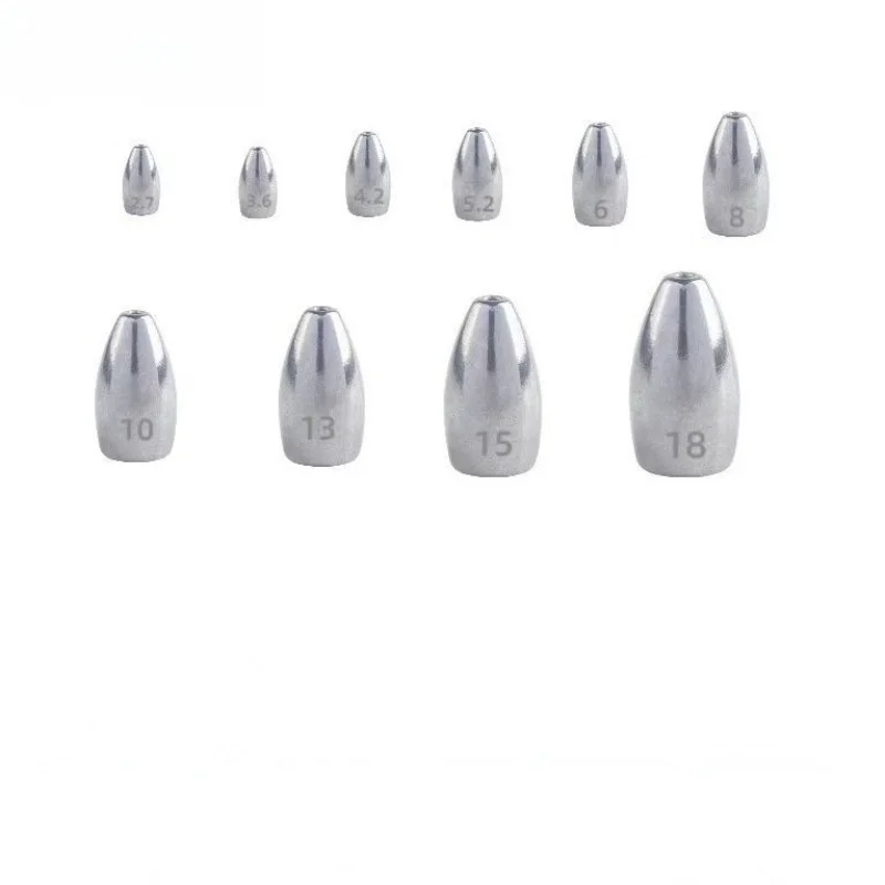 الصيد سبائك معدنية أسفل الرصاص ثقالة تكساس تلاعب كارولينا الحفارات الرصاص الوزن رمي مساعدة طويلة يلقي الصيد معالجة الملحقات #6