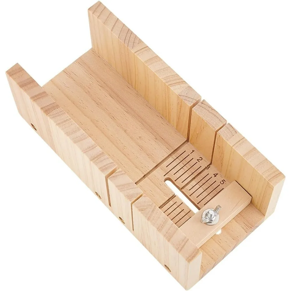 Seifenschneidebox aus Holz, Seifenknochenschneider, Seifenschneider, verstellbares Seifenschneidewerkzeug aus Holz, Seifenbesatz für selbstgemachte handgemachte Seife