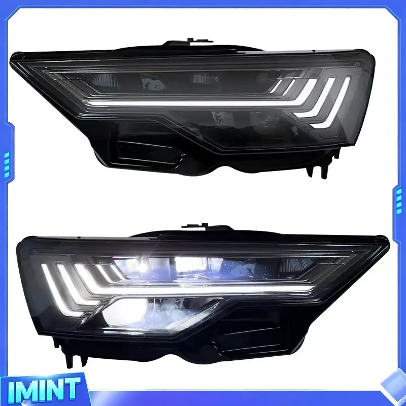 YU GUANG for A6 C8 Headlight C8 2019 2025 Front Light Upgrade Matrix 4 LED Lens Headlight Front Light Daytime Running