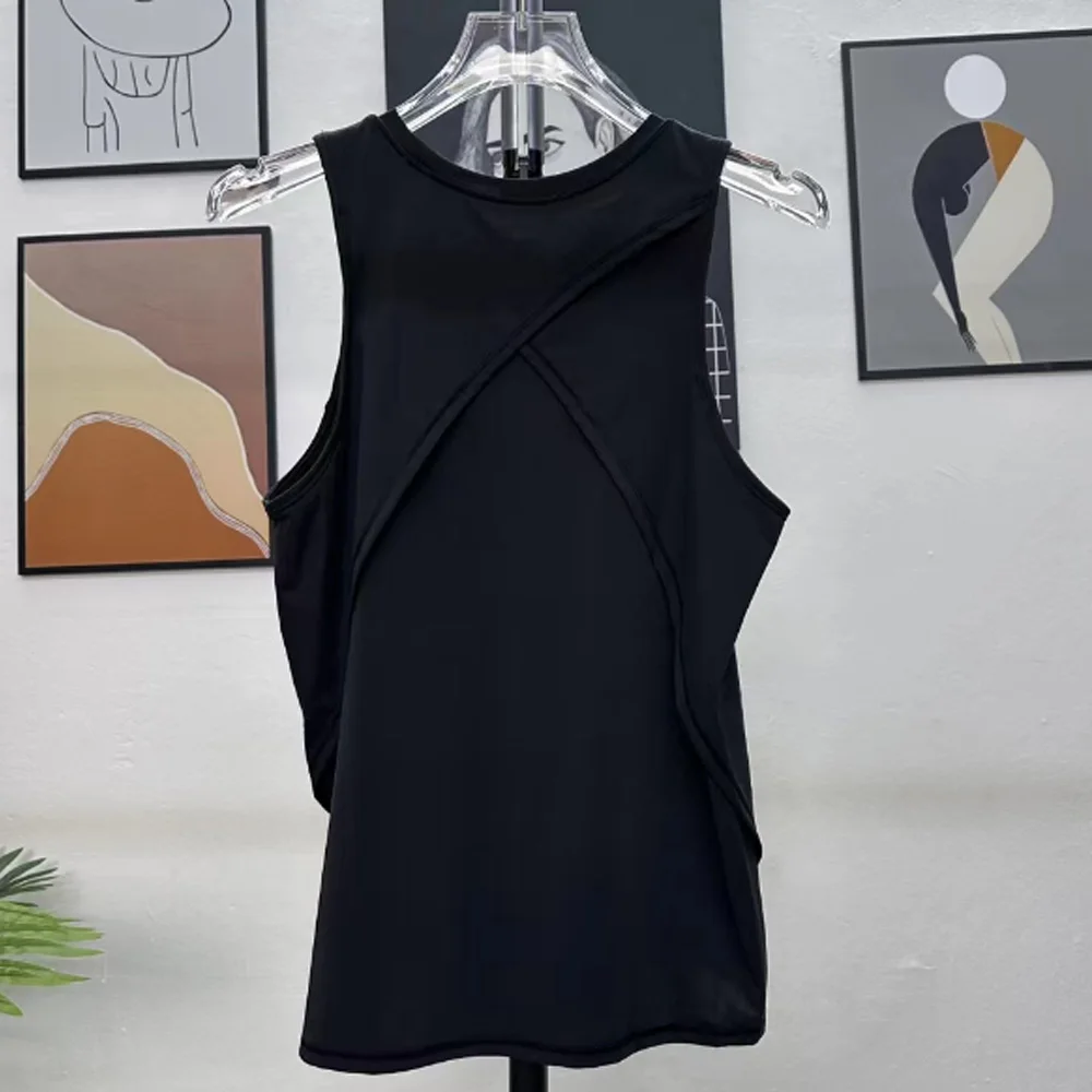 Women Shirt Tank Tops O Neck Basic Solid Color Casual Flowy Summer Sleeveless