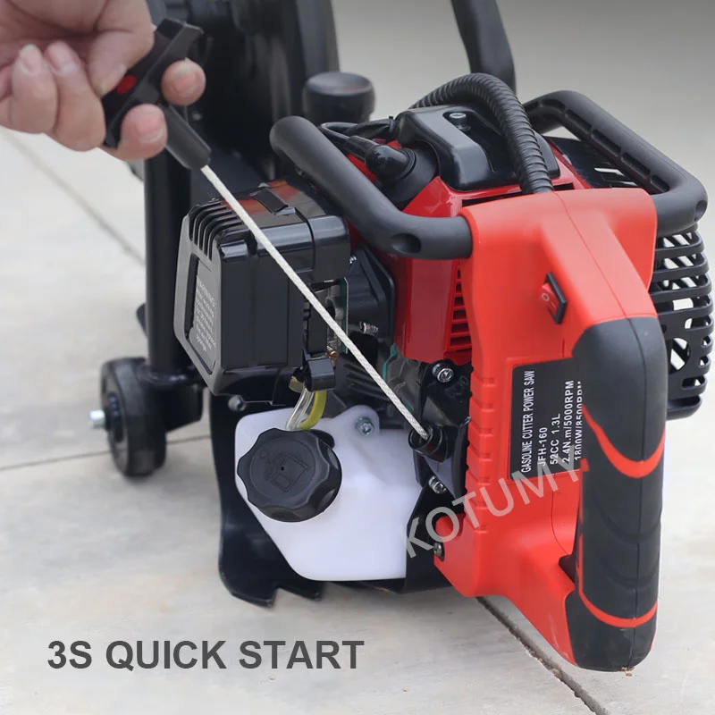 58CC Gasoline Slotting Machine Road Wall Cutter Concrete Wall Slotter High Power 350 Type Cutting Machine Door Opener