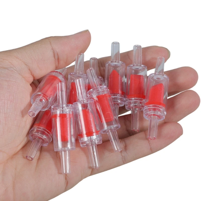 F92B 10pcs ตรวจสอบวาล์วทางเดียวที่ไม่คืนค่าวาล์วสำหรับปลาสำหรับตู้ปลาถัง WA