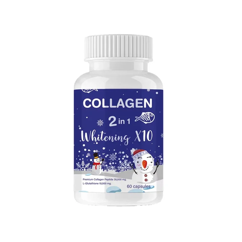 1 bottle 60 Frozen Collagen 2-in-1 Peptide Capsules s Skin Quality, Reduces Wrinkles and Fine LinesHelps Moisturize Skin