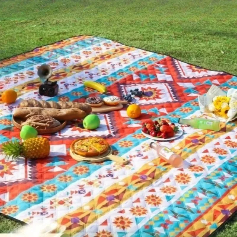 

Oxford Cloth Outdoor Camping Picnic Mat Moisture-proof Thickened Aluminum Film Beach Mat Wear-resistant Camping Supplies