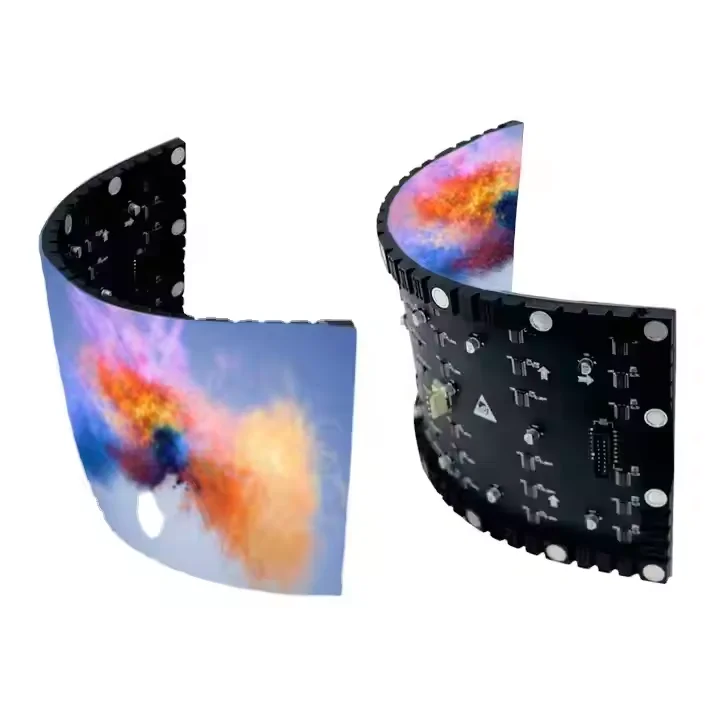 Indoor Led Flexible Screen P3.076 Full Color Pixel Screen For Cylindrical 360 Angle Viewing Angle LED Soft And Flexible Display