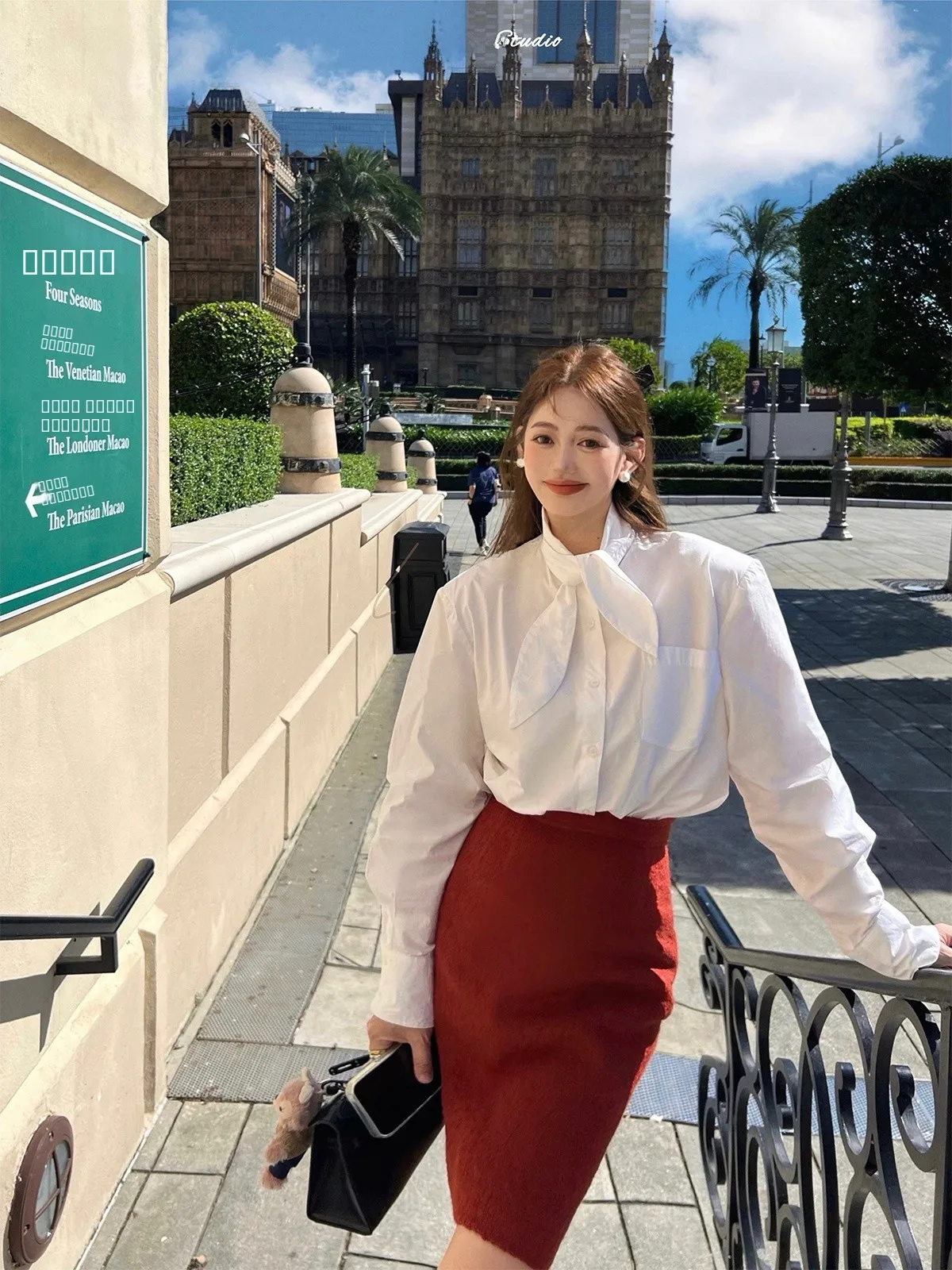 

Injunestudio, оригинальный дизайн, стерео маленький галстук-бабочка, универсальный свободный крой, длинный све, хлопок, чистый цвет, пуговица