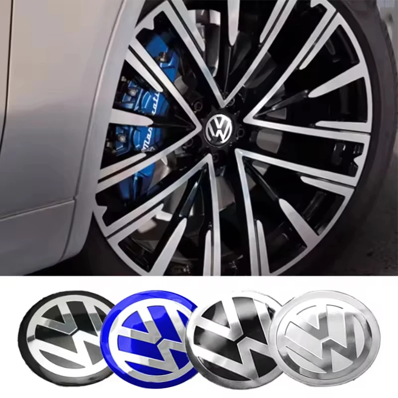

4pcs 56mm Car Wheel Center Hub Cap Rim Cover For VW Volkswagen Passat Tiguan Golf Sharan Emblem Stickers Accessories