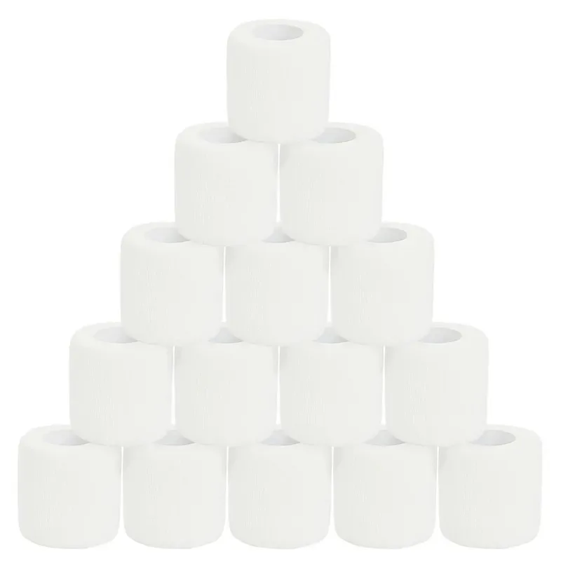 3/24pcs Multiple 4.8m White Black Sports Self-Adhesive Elastic Bandage Wrapping Straps - Knee Pads - Ankles - Palms - Knee Pads