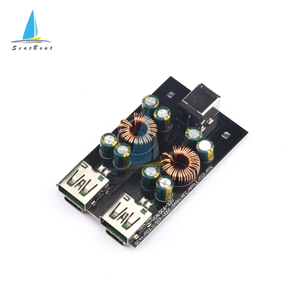 Fast Charging Power Module DC6-32V QC4.0 PD3.0 USB Type-C Mobile Phone Fast Quick Charger Circuit Board Step-down Module