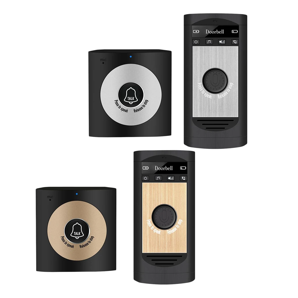 Set campanello citofono wireless domestico Intercomunicador ad alto volume nero