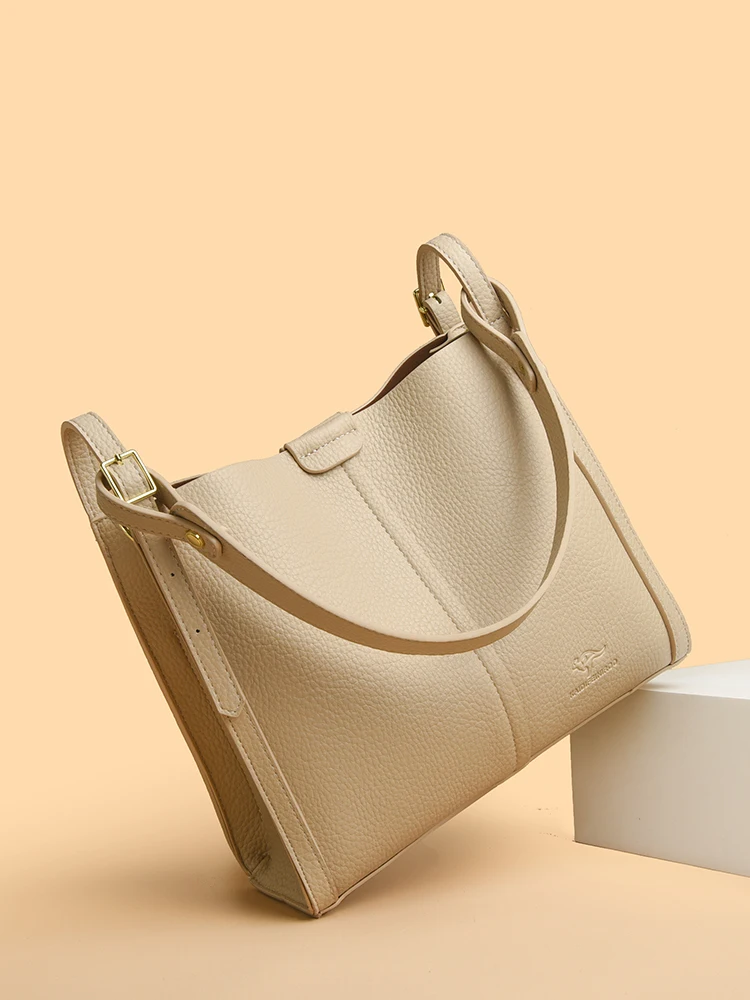 

Genuine Leather Tote Bag Women Large Capaci Underarm Bag Early Autumn High-End Single oulder Bag Elely Crossbody Cowh...