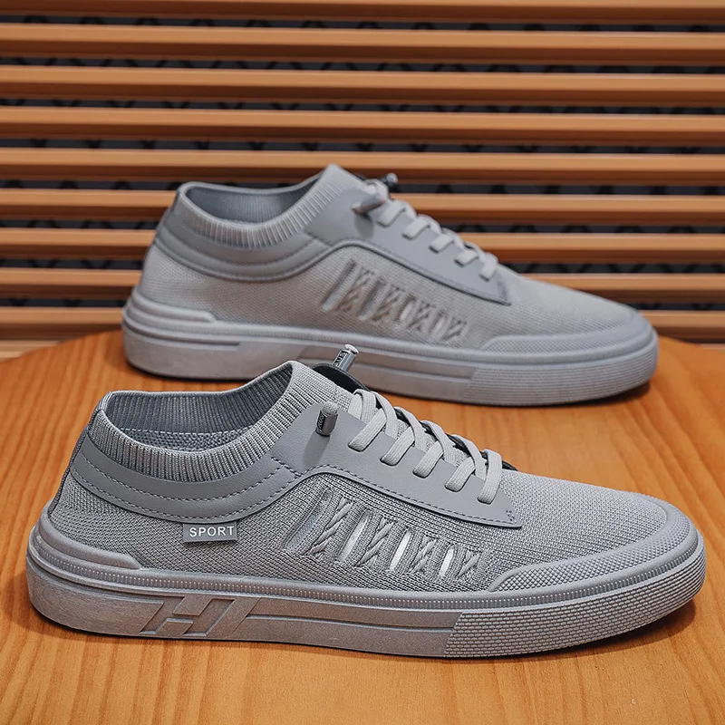 New Summer Men's Breathable Mesh Canvas Sneakers Lightweight Comfortable Casual Sports Shoes for Walking/Gym Trendy & Non-Slip