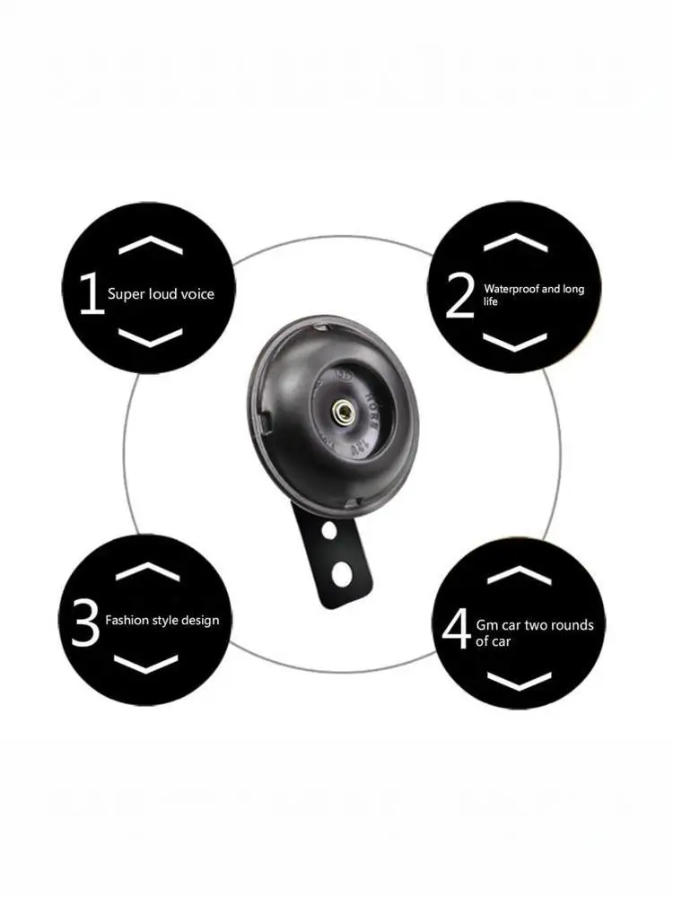 AliExpress NONE Waterproof Electric Motorcycle Horn Kit 12V 48V 60V round Speaker Loud Sound Suitable for Bicycle Scooter - 105dB