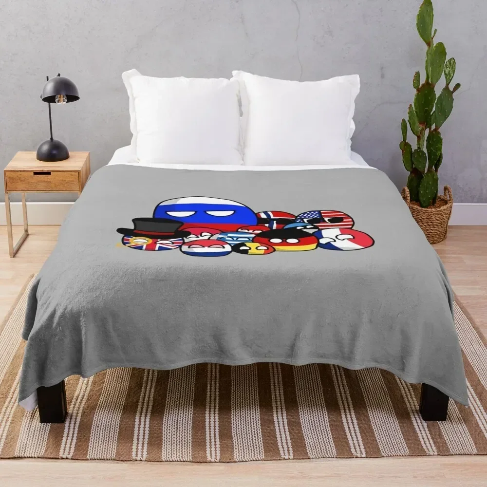 Countryballs Pullover Gifts For Fans, For Men and Women, Gift Valentine's Day Throw Blanket Luxury Designer Cute Loose Blankets