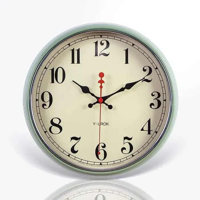 

American Large Wall Clock Vintage Shabby Chic Living Room Retro Clocks Wall Home Decor Bedroom Decorative Bar Horloge Gift SC624