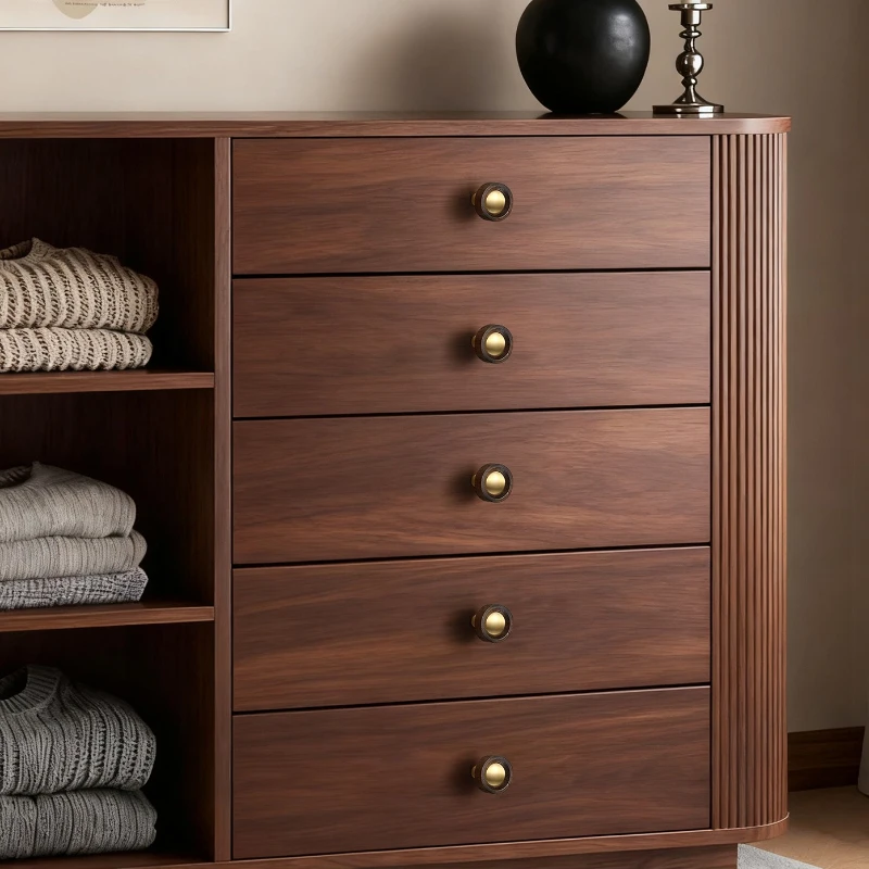 Brass Antique Style Light Luxury Single Hole Bedside Table Handle Walnut TV Cabinet Drawer Cabinet Door Handle Knob Hardware