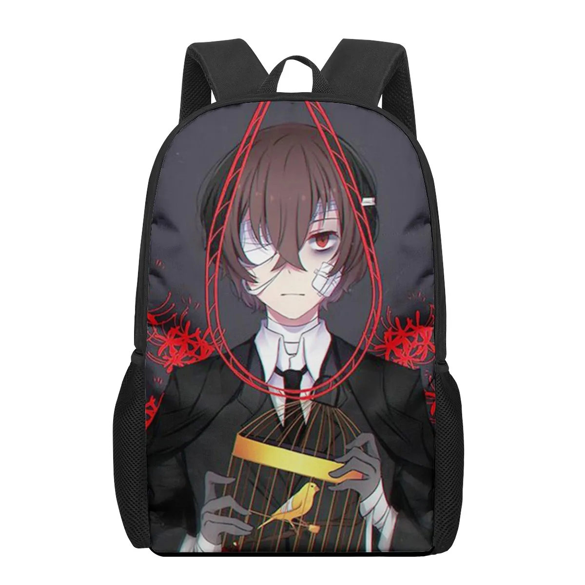 Mochila Bungo Stray Dogs con estampado de Anime para hombre y niño, morral escolar con estampado de Rock Roll para adolescentes, bolsa de libros