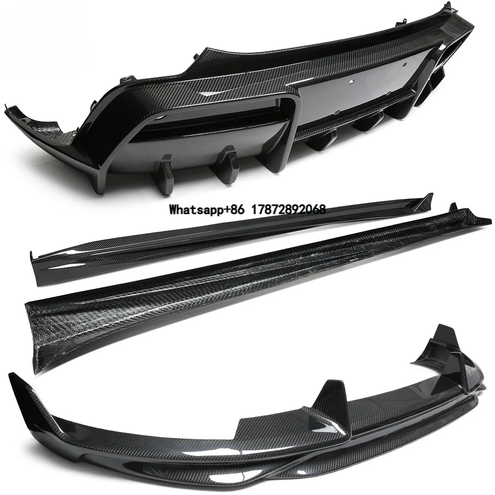 For  Model Y Dry Carbon Fiber Body Kits Front Bumper Lip Rear Diffuser Side Skirts Car Bumpers 2025+