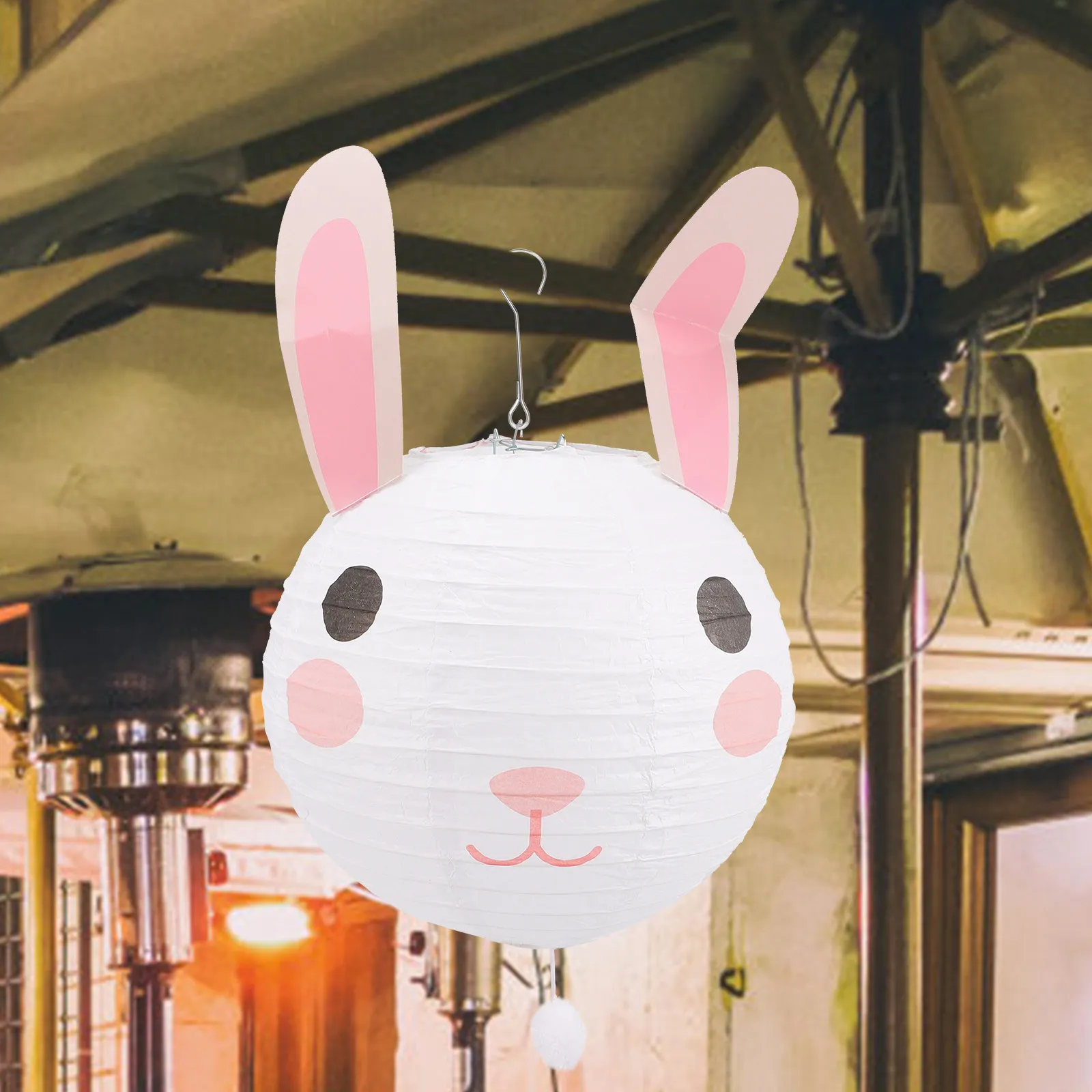 2pcs Handheld Lantern Decorative Animal Design Festival Paper Lantern Hanging Cartoon For Garden Outdoor Celebration Decor
