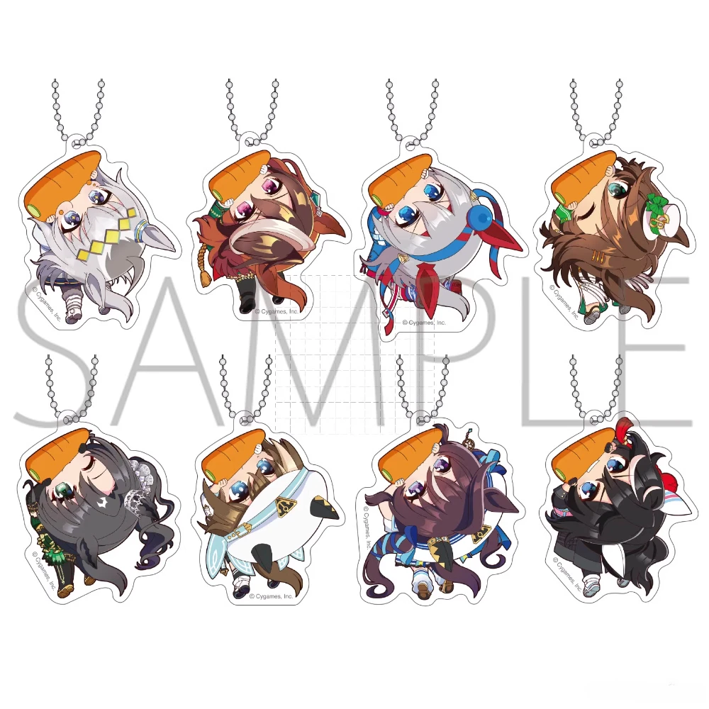 Jogo oguri boné tokai teio tamamo cruz satono coroa vivlos chaveiro boneca anime acrílico chaveiro pingente para presente