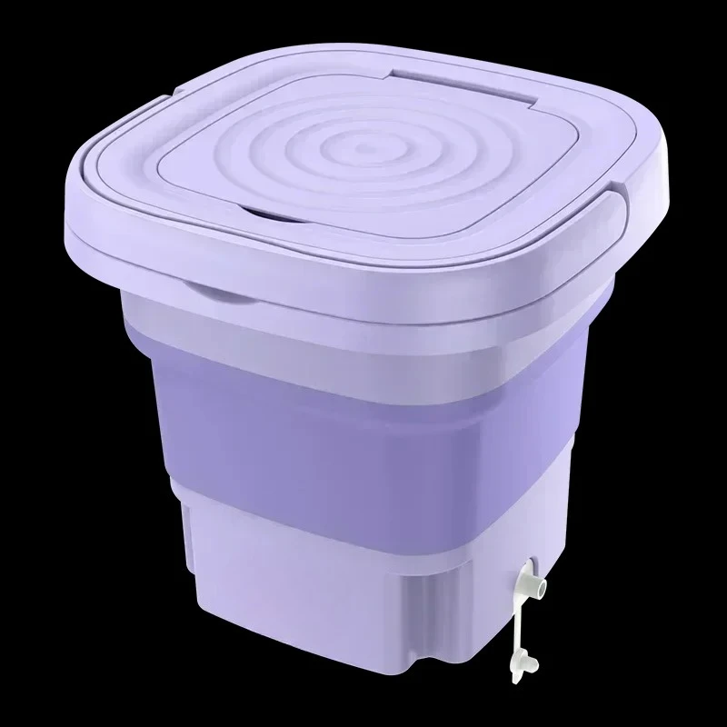 

220V 8L Big Capacity Portable Foldable Washing Machine With Spin Dryer Automatic Mini Underwear Sock 220V Washing Machine #20