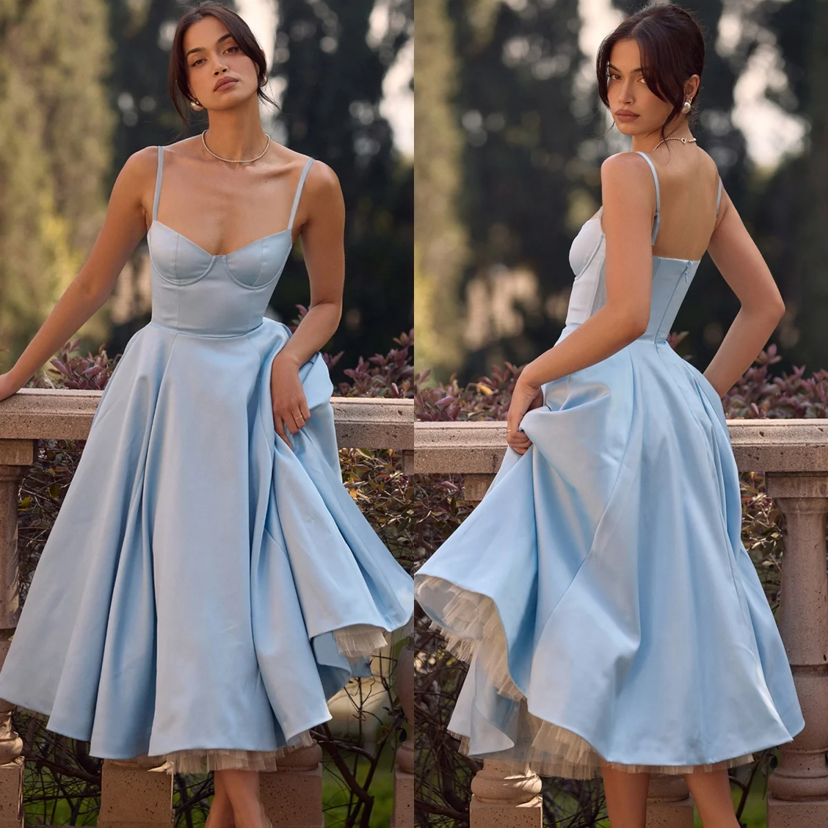 Abiti lunghi estivi da donna Elegante abito maxi da donna O-Collo Abito blu Abiti da festa a vita alta per abito estivo femminile sexy Hoilday